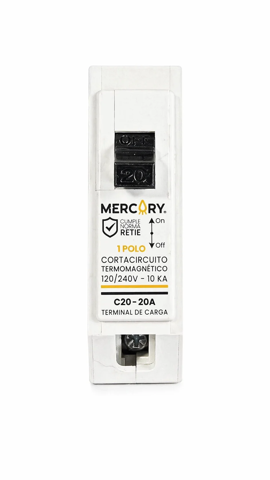 Breaker 1p 20amp de empotrar mercury